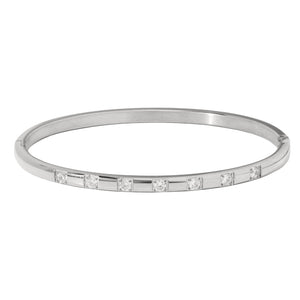 SILVER GLOW BANGLE - PULSERAS - Malandra Jewelry - EMKP19.P-B448