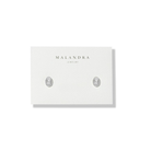 SILVER GLOW OVAL EARRINGS - ARETES - Malandra Jewelry - ZWA73.P - QX02196