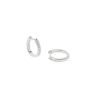 SILVER GLOW SMALL HOOPS - ARETES - Malandra Jewelry - FBA470-1EAR0068-PR