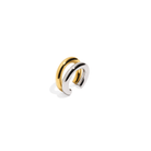 SILVER & GOLD DOUBLE EAR CUFF - ARETES - Malandra Jewelry - AA1420 - J46646