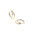 SILVER & GOLD DOUBLE HOOPS - ARETES - Malandra Jewelry - AA1404 - H02725