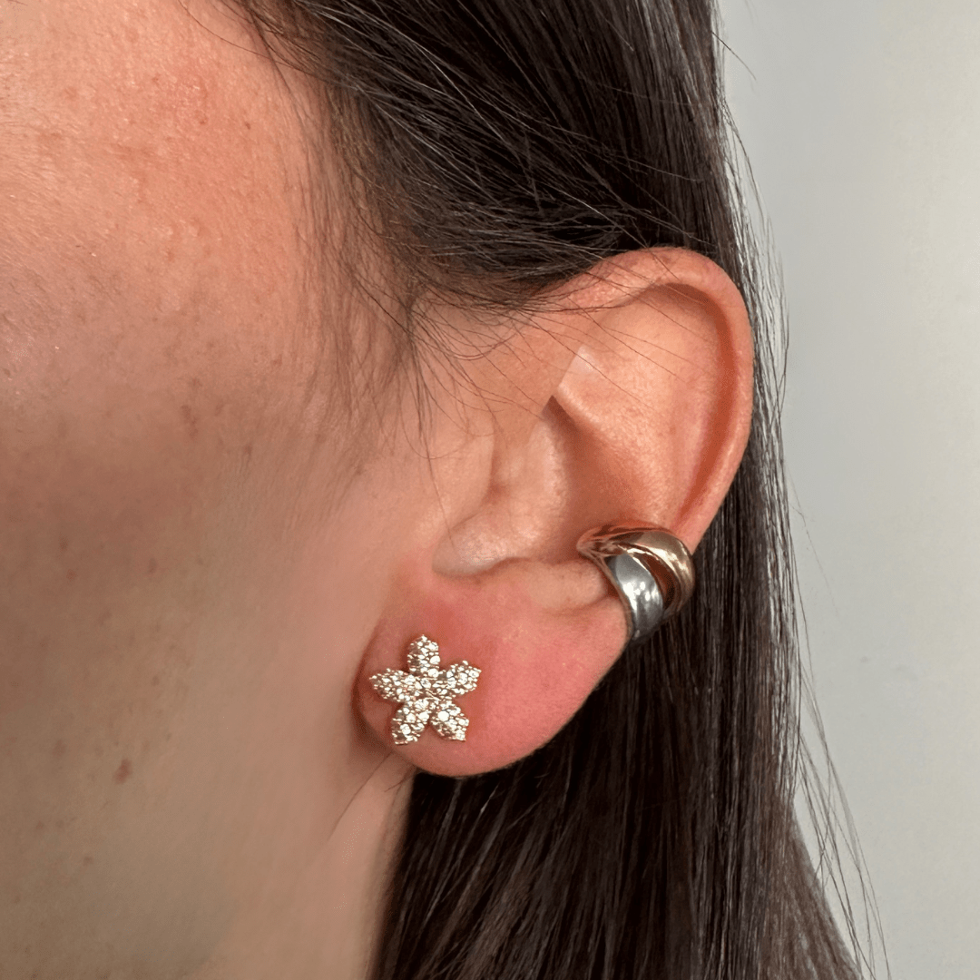 SILVER & GOLD DUO EAR CUFF - ARETES - Malandra Jewelry - EUWA166 - JDEW2411021 - PS