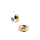 SILVER & GOLD GLEAM EARRINGS - ARETES - Malandra Jewelry - EUWA204 - JDE0303020 - PS