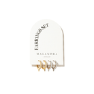 SILVER & GOLD GLOW EARRINGS SET - ARETES - Malandra Jewelry - EZA12 - VE78