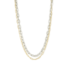 SILVER & GOLD LINK NECKLACE - COLLARES - Malandra Jewelry - TC2264