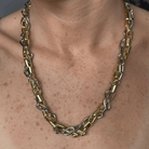 SILVER & GOLD TWIST CHAIN NECKLACE - COLLARES - Malandra Jewelry - TC1986