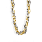 SILVER & GOLD TWIST CHAIN NECKLACE - COLLARES - Malandra Jewelry - TC1986