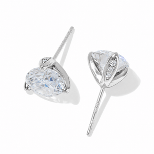 SILVER LARGE LUCENT STUDS - ARETES - Malandra Jewelry - LRA2.P-SMOE09-P-8