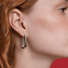 SILVER LINKS LARGE HOOPS - ARETES - Malandra Jewelry - ICA438.P