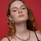 SILVER LINKS LARGE HOOPS - ARETES - Malandra Jewelry - ICA438.P