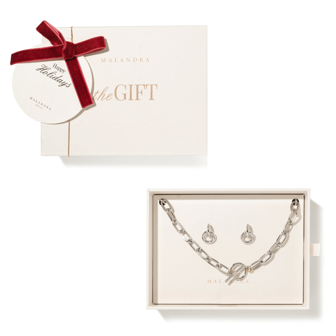 SILVER LOOP GIFT SET - SETS DE REGALO - Malandra Jewelry - SET128-TC1826-ZWA14.P