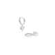 SILVER LOVE DROP HOOPS - ARETES - Malandra Jewelry - ZWA128.P-QX01326