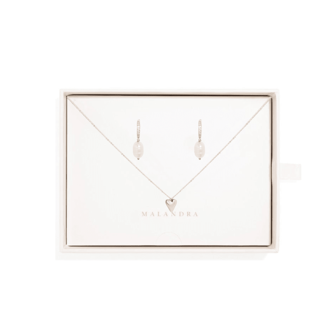 SILVER LOVE PEARL GIFT SET - SETS DE REGALO - Malandra Jewelry - SET183 TA1753/ZXC8.P