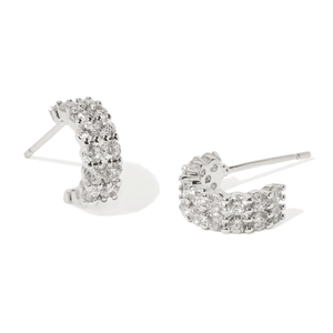 Silver Lustrous Huggies - ARETES - Malandra Jewelry - ZWA199.P-QX09706YN