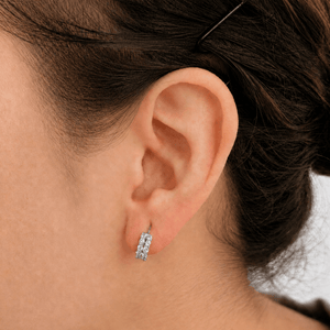 Silver Lustrous Huggies - ARETES - Malandra Jewelry - ZWA199.P-QX09706YN