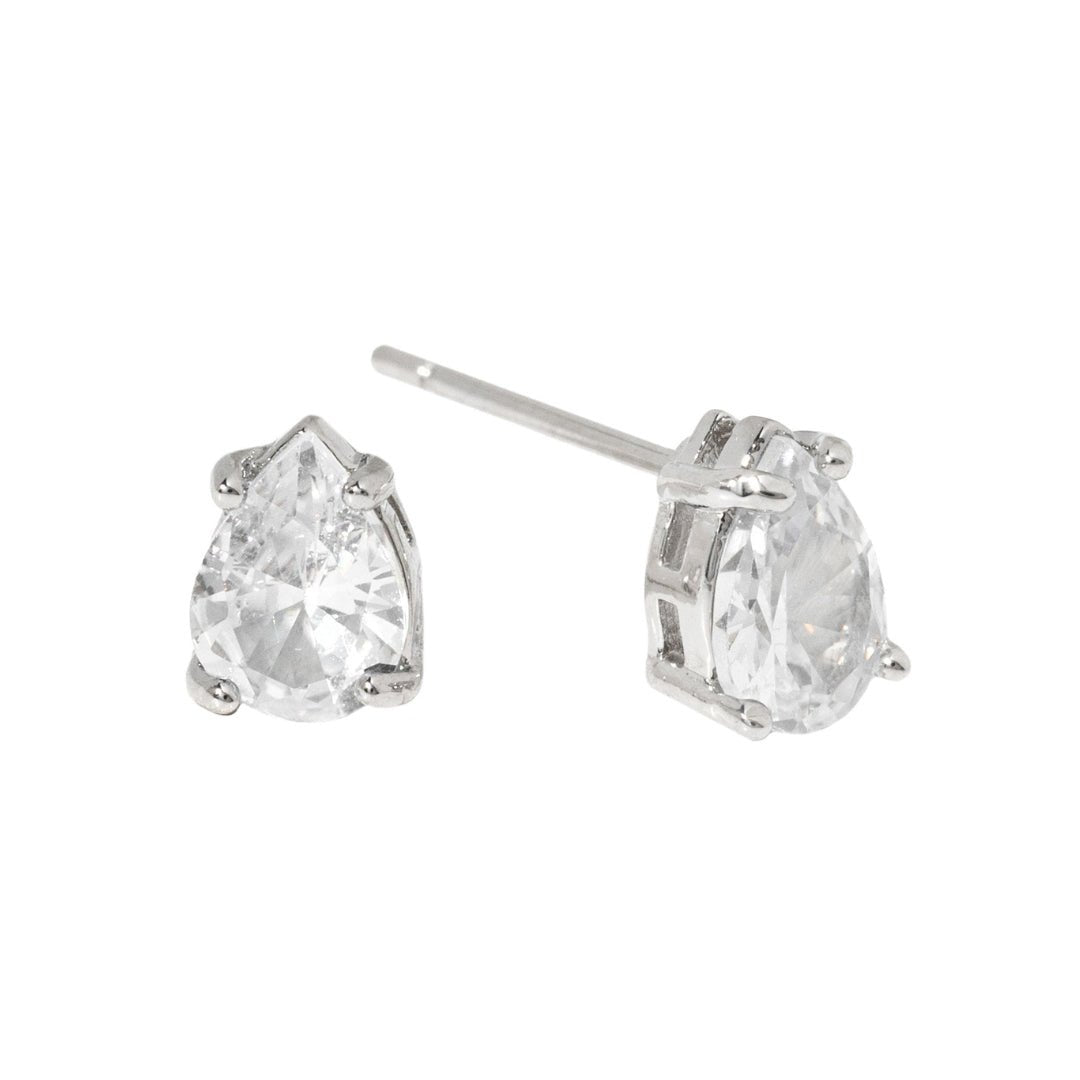 SILVER LUXE DROP STUDS - ARETES - Malandra Jewelry - EZAA60.P