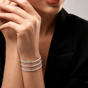 SILVER LUXE HALO BANGLE - PULSERAS - Malandra Jewelry - EMKP18.P-B-0269