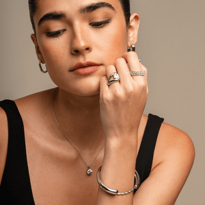 Silver Luxe Halo Cuff - PULSERAS - Malandra Jewelry - EUWP465.P-JDB201489-S