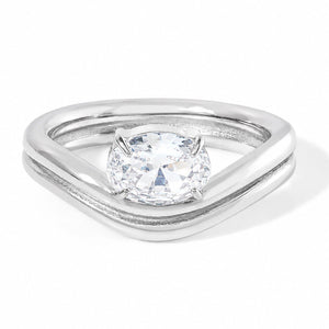 SILVER LUXE HALO RING - ANILLOS - Malandra Jewelry - EUWR483.7-JDR0101328-S-7