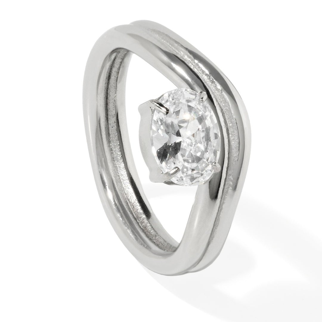 SILVER LUXE HALO RING - ANILLOS - Malandra Jewelry - EUWR483.7-JDR0101328-S-7