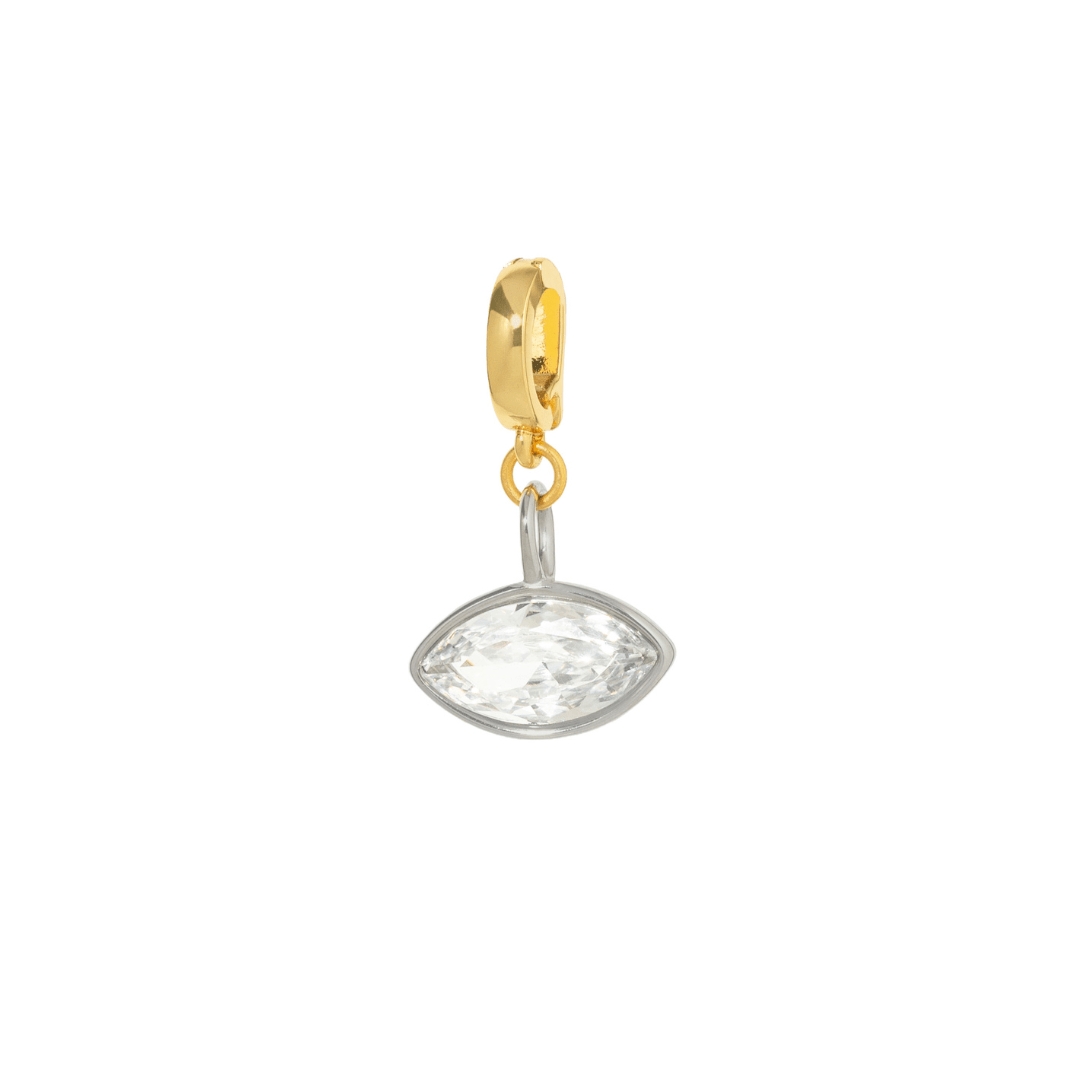 Silver Marquise Charm - DIJES - Malandra Jewelry - TD2662
