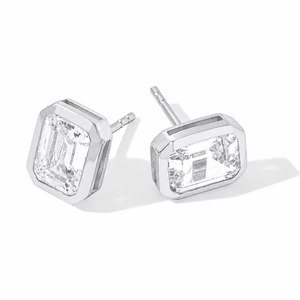 Silver Milano Square Studs - ARETES - Malandra Jewelry - LSA14.P-HC53853