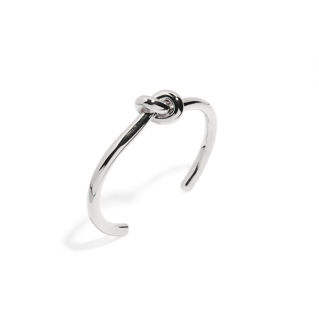 SILVER MINI KNOT CUFF - PULSERAS - Malandra Jewelry - EVFP46.P - 0177 - 0038D