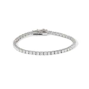 Silver Moissanite 3mm Tennis Bracelet - PULSERAS - Malandra Jewelry - LSP4.P-HKG0014