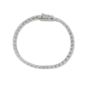 Silver Moissanite 3mm Tennis Bracelet - PULSERAS - Malandra Jewelry - LSP4.P-HKG0014