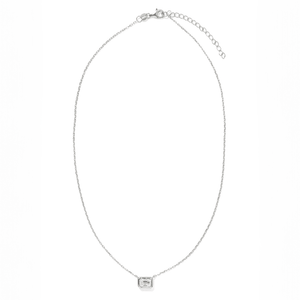 Silver Moissanite Baguette Necklace - COLLARES - Malandra Jewelry - LSC7.P-HC39812L