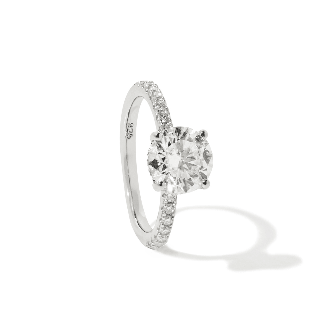 Silver Moissanite Cherish Ring - ANILLOS - Malandra Jewelry - LSR21.6-HC59141