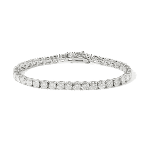 Silver Moissanite Dazzle Tennis Bracelet - PULSERAS - Malandra Jewelry - LRP10.P-SMOB01-P-4-6.5
