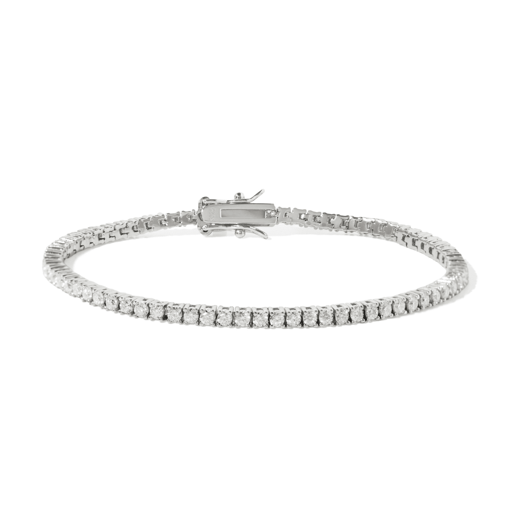 Silver Moissanite Deluxe Tennis Bracelet - PULSERAS - Malandra Jewelry - LRP9.P-SMOB01-P-2-6.5