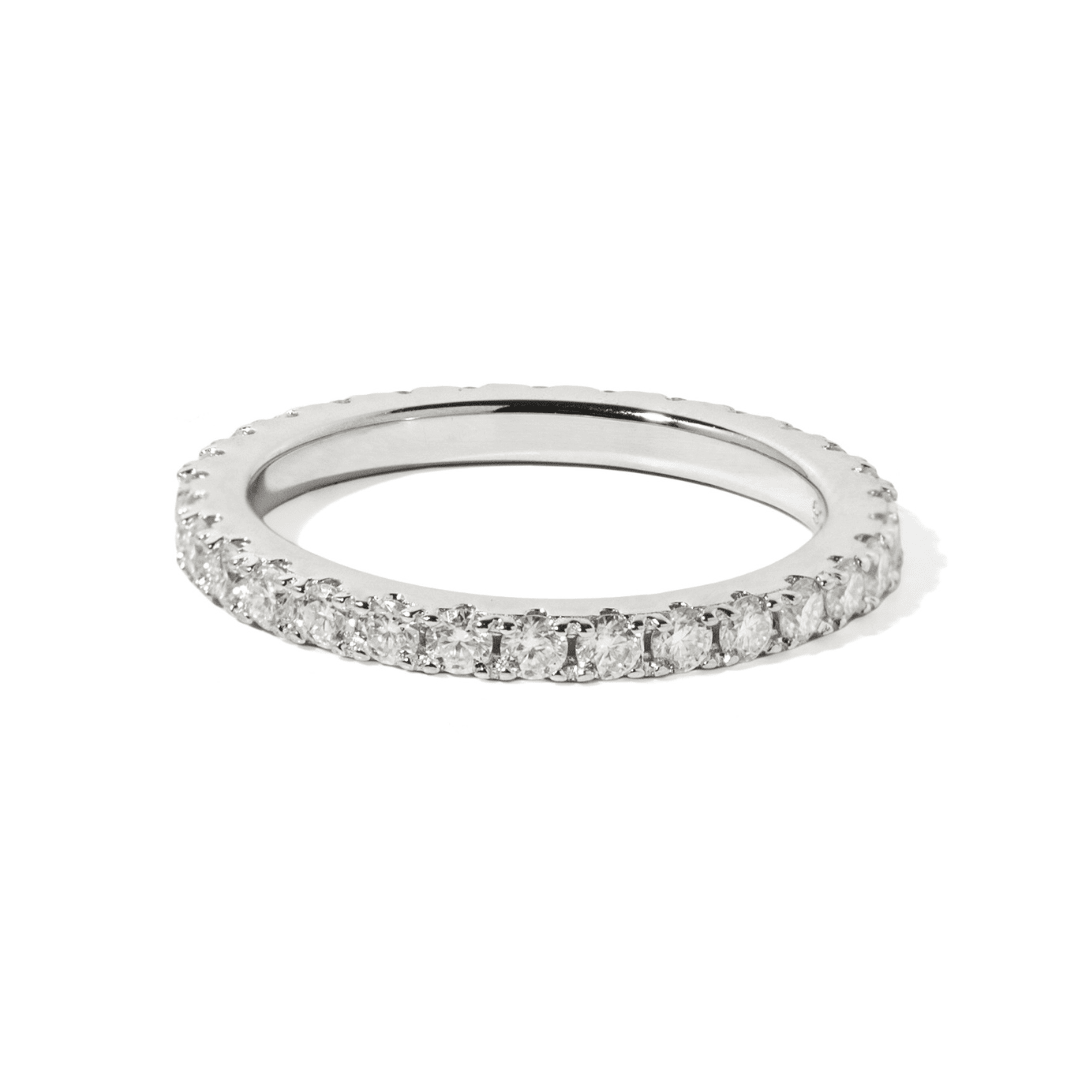 Silver Moissanite Infinity Ring - ANILLOS - Malandra Jewelry - LSR19.7-HC59108g