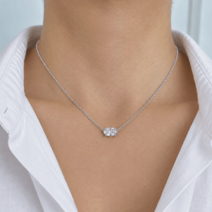 Silver Moissanite Muse Necklace - COLLARES - Malandra Jewelry - LSC28.P-HC59187