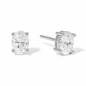 Silver Moissanite Studs - ARETES - Malandra Jewelry - LSA15.P-HC36893