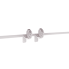 SILVER NOVA RIBBED HOOPS - ARETES - Malandra Jewelry - ZWA81.P - QX01698