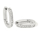 SILVER OVAL ZIRCONIA HOOPS - ARETES - Malandra Jewelry - EUWA496.P-JDE0312211-S