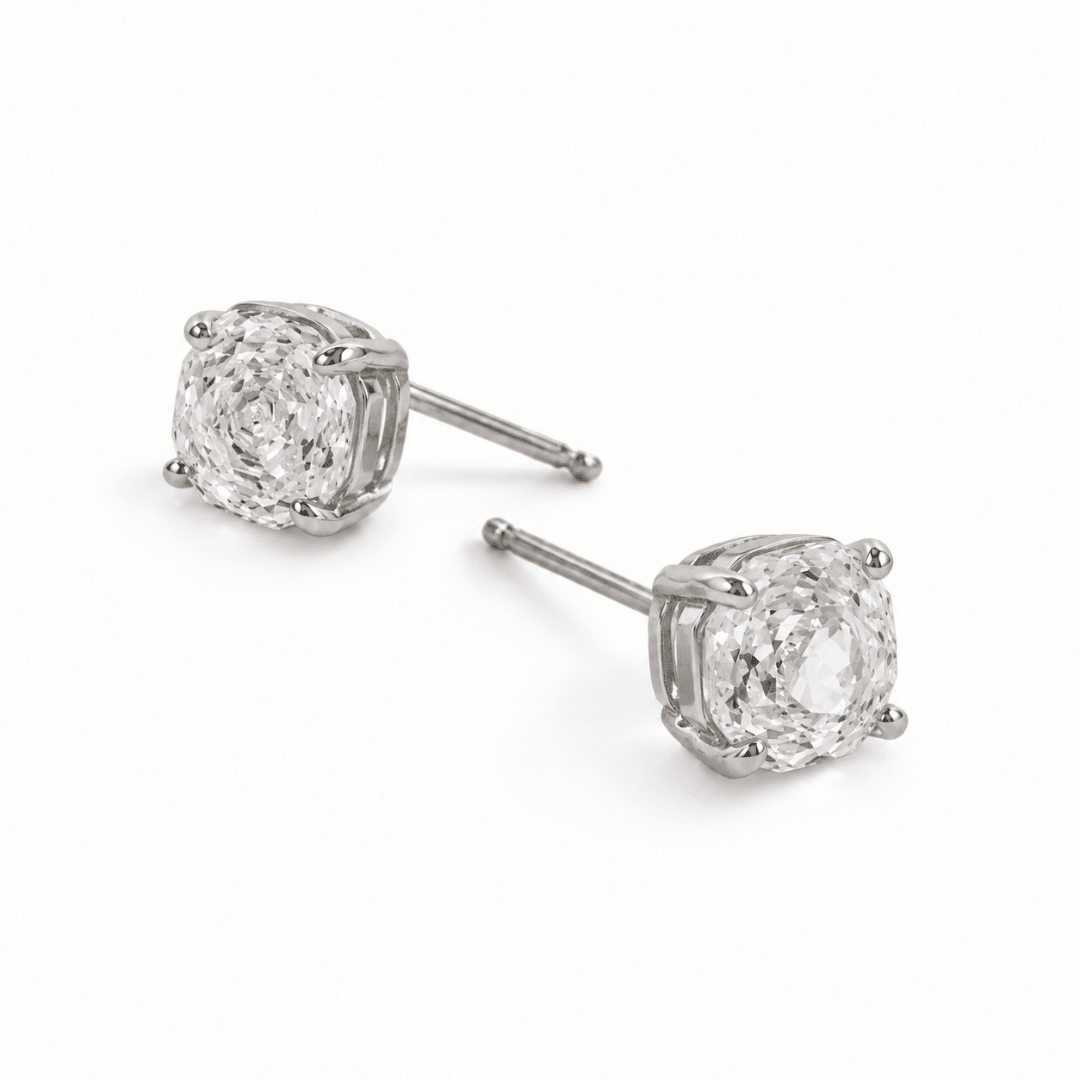 Silver Pavé Flower Mini Studs - ARETES - Malandra Jewelry - ZWA202.P-QX04234Y