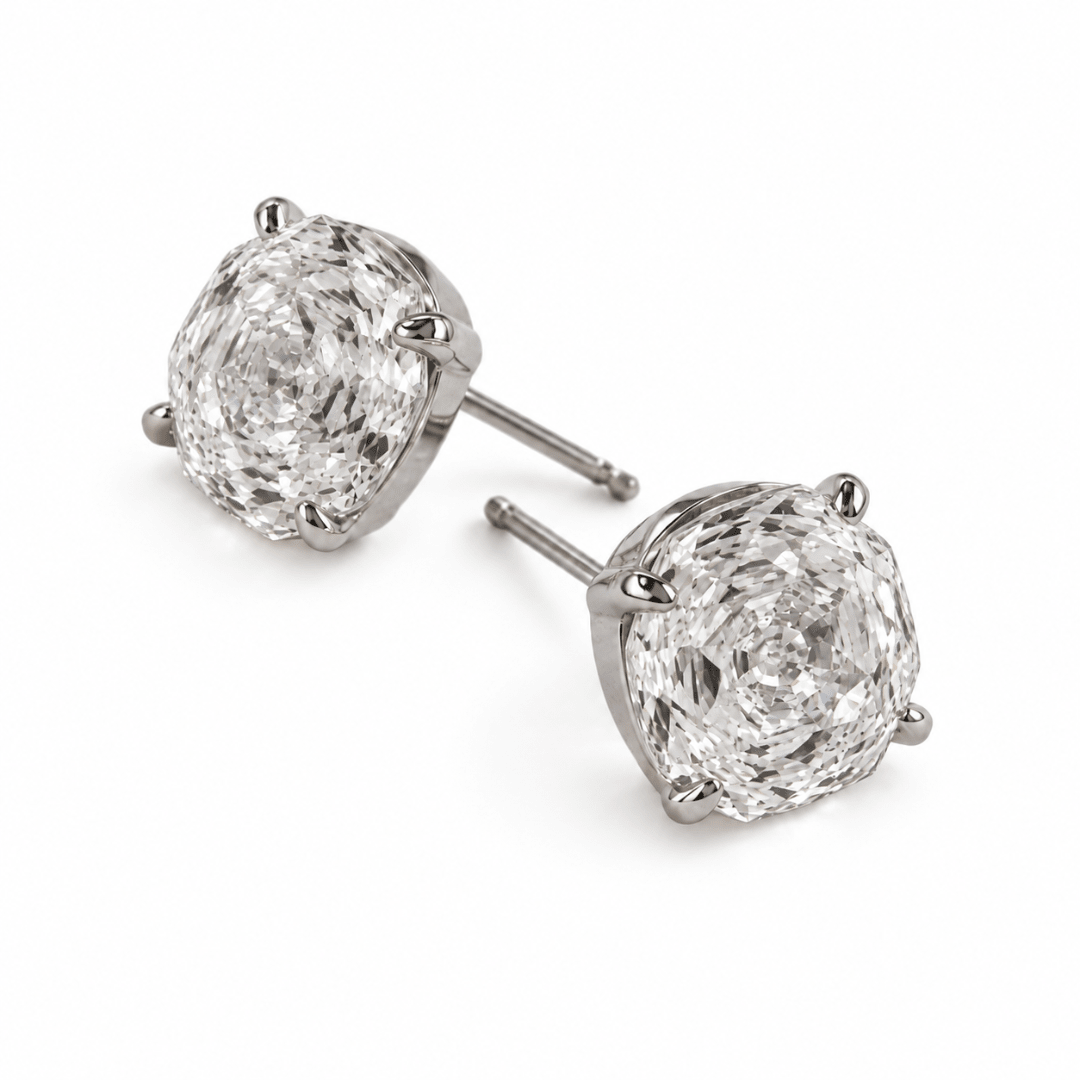 Silver Pavé Flower Studs - ARETES - Malandra Jewelry - ZWA185.P-QX04236Y