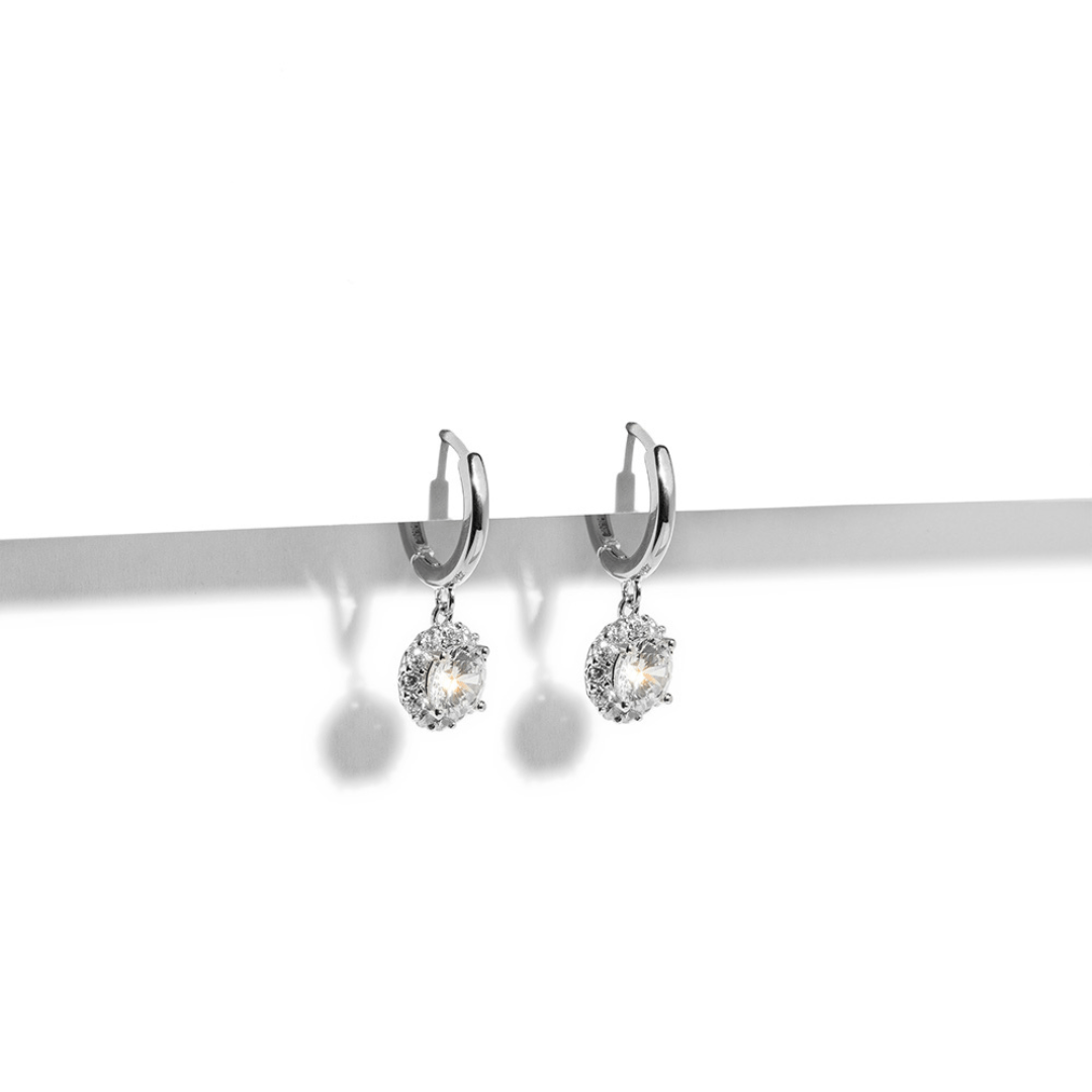 SILVER RADIANCE HOOPS - ARETES - Malandra Jewelry - ZWA67.P - QX01325