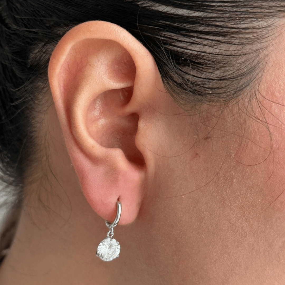 SILVER RADIANCE HOOPS - ARETES - Malandra Jewelry - ZWA67.P - QX01325