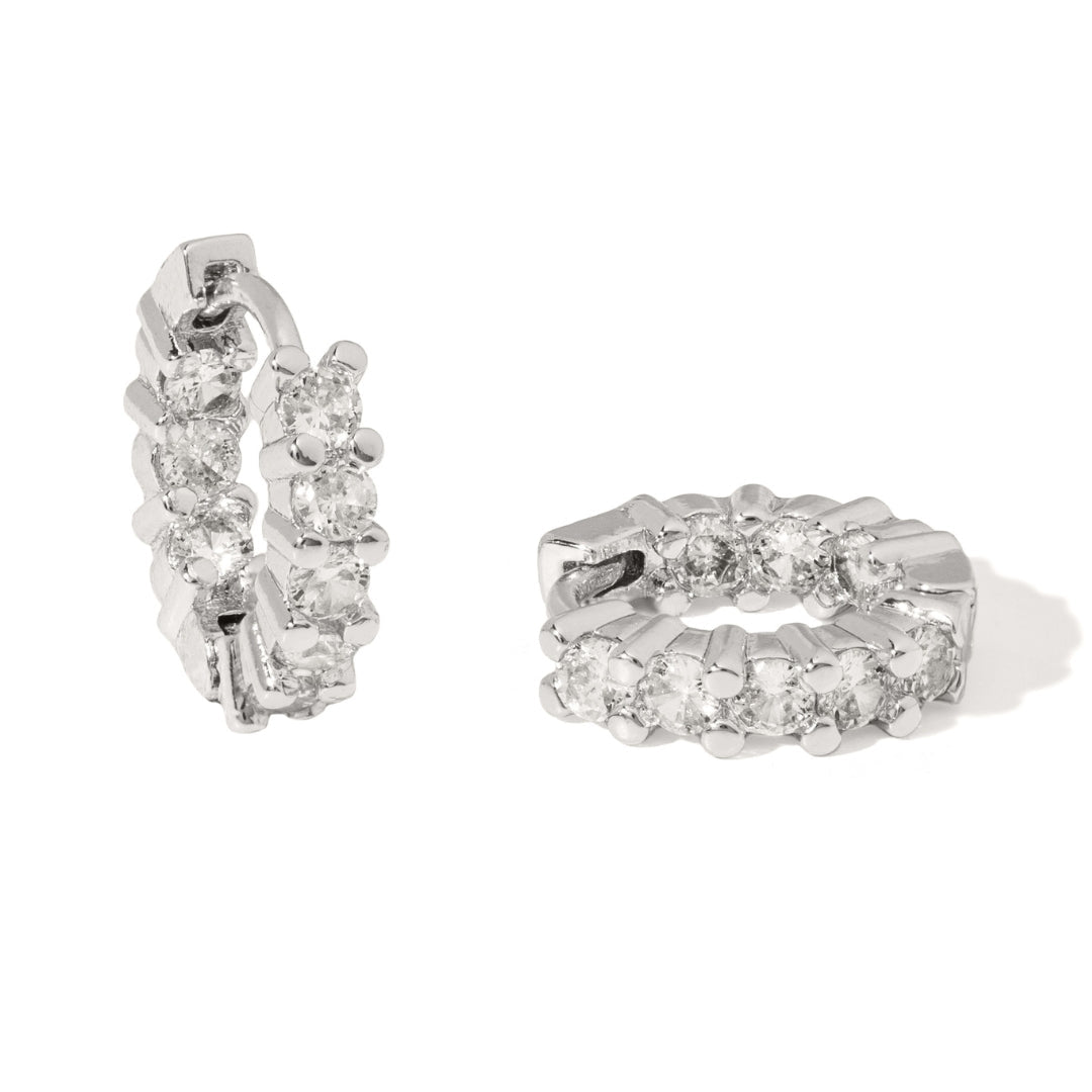 SILVER RADIANT HOOPS - ARETES - Malandra Jewelry - EZAA72.P