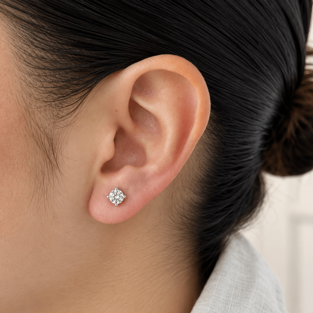 Silver Radiant Piercing - ARETES - Malandra Jewelry - ZTA38.P-EGD1327