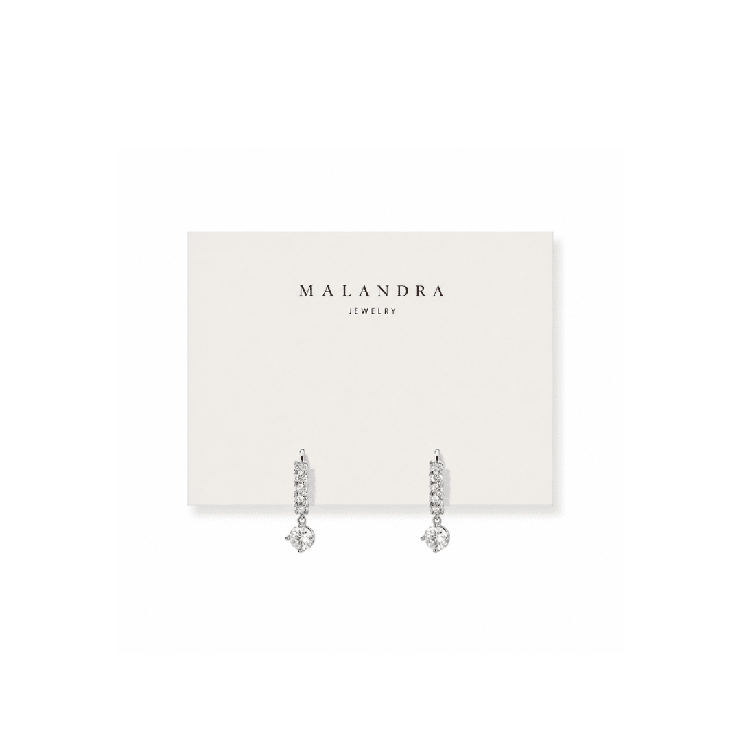 Silver Royale Huggies - ARETES - Malandra Jewelry - ZWA143.P-QX08164Z