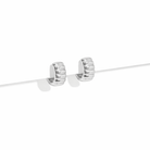 SILVER RUGGED HOOPS - ARETES - Malandra Jewelry - ZWA106.P-QX06489