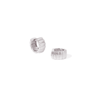 SILVER RUGGED HOOPS - ARETES - Malandra Jewelry - ZWA106.P-QX06489