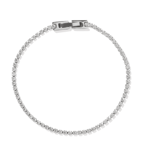 Silver Shimmer Tennis Bracelet - PULSERAS - Malandra Jewelry - EYHP191.P