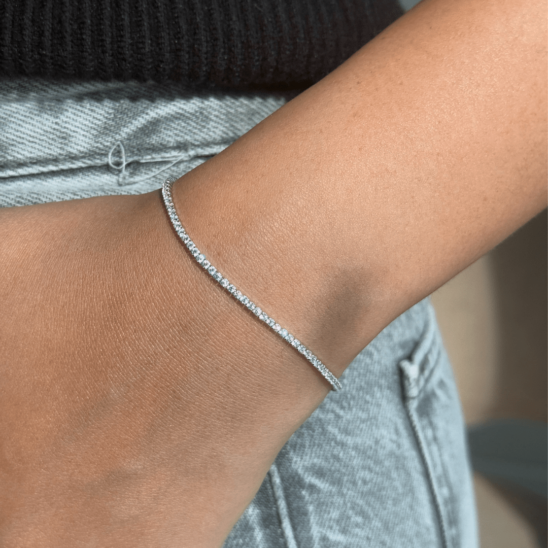 SILVER SHINE TENNIS BRACELET - PULSERAS - Malandra Jewelry - EP5924.P - M210709000625