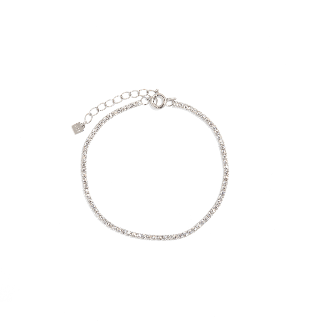 SILVER SHINE TENNIS BRACELET - PULSERAS - Malandra Jewelry - EP5924.P - M210709000625